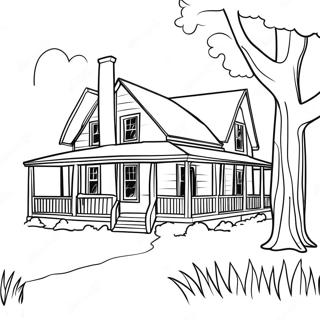 Kolorowanka Z Urokliwym Domem Wiejskim W Alabamie 120072-54903