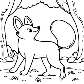 Kolorowanka Z Zabawny Lisem I Psem Mysliwskim 120298-55072