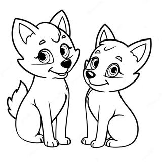 Kolorowanka Z Urokliwymi Przyjaciolmi Lisem I Psem Mysliwskim 120299-55074