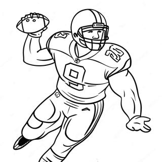 Dynamiczna Akcja Christian Mccaffrey Strona Kolorowanki 120375 55135