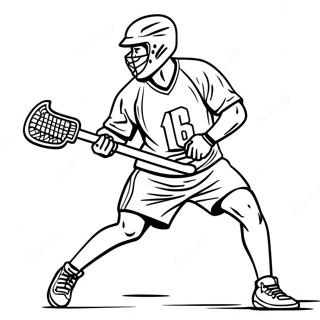 Kolorowanka Z Zawodnikiem Lacrosse W Akcji 120631 55336