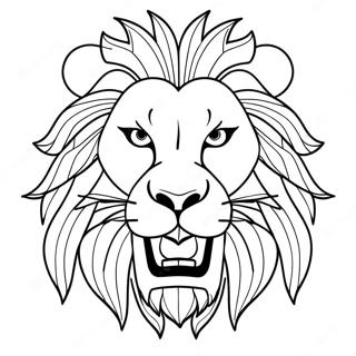Kolorowanka Z Wsciekla Twarza Lwa 120684 55380