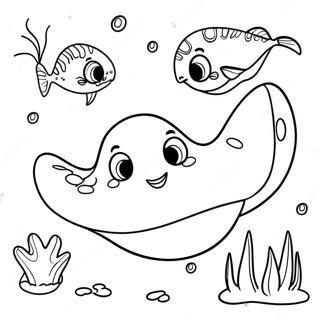 Szczesliwa Plaszczka Z Przyjaciolmi Kolorowanka 120734-55416