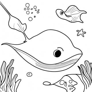 Realistyczna Plaszczka Pod Woda Kolorowanka 120735-55420