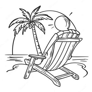 Kolorowanka Z Relaksujacym Fotelem Na Plazy 120837 55504