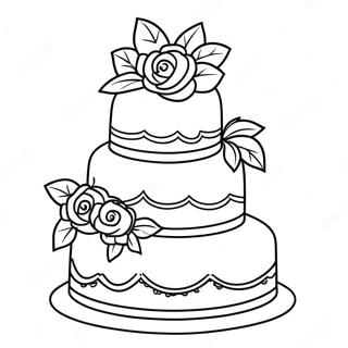 Tort Weselny Trzypietrowy Kolorowanka 121015-55636