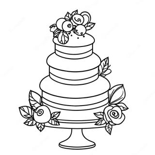 Tort Weselny Trzypietrowy Kolorowanka 121015-55821