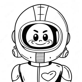 Kolorowanka Z Marvinem Marsjaninem W Helmie Kosmicznym 121296 56019