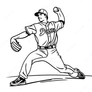 Kolorowanka Z Miotaczem Braves Rzucajacym 121735-56372
