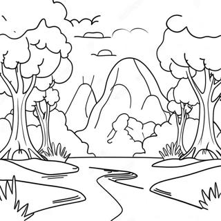 Kolorowanka Z Czarujacym Krajobrazem Swiata 121837 56443