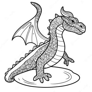 Kolorowanka Z Mistycznym Smokiem Wodnym 121889-56492