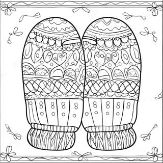 Kolorowa Kolorowanka Z Dzianymi Rekawiczkami 122528-57038