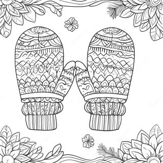 Kolorowa Kolorowanka Z Dzianymi Rekawiczkami 122528-57039