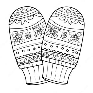 Swiateczne Rekawiczki Kolorowanka 122529-57043