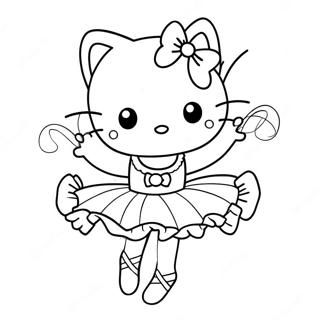 Kolorowanka Z Elegancka Poza Baletnicy Hello Kitty 122658 57139