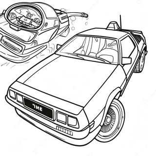 Delorean Maszyna Czasu Kolorowanka 122685 57162