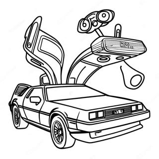 Delorean Maszyna Czasu Kolorowanka 122685 57163