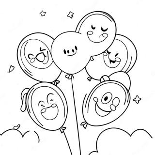 Kolorowanka Z Radosnymi Balonami Na 2 Urodziny 122865-57297