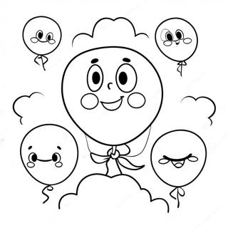 Kolorowanka Z Radosnymi Balonami Na 2 Urodziny 122865-57298