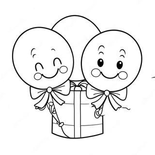 Kolorowanka Z Radosnymi Balonami Na 2 Urodziny 122865-57299