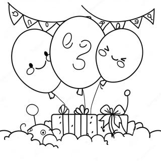 Kolorowanka Z Radosnymi Balonami Na 2 Urodziny 122865-57300