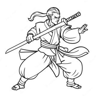 Kolorowanka Tengen Uzui W Dynamicznej Pozie 123070-57462