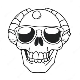 Zabawna Czaszka W Okularach Kolorowanka 123457-57764