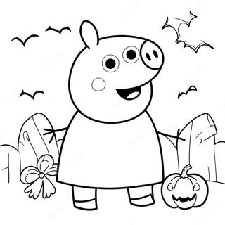 Peppa Świnka Halloween Kolorowanki