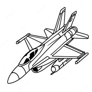Kolorowanka Z Mysliwcem F18 123584-57851