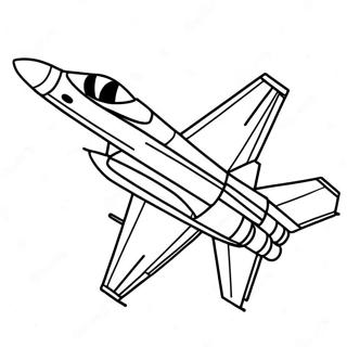 Kolorowanka Z Mysliwcem F18 W Locie 123585-57853