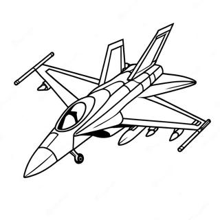 Kolorowanka Z Mysliwcem F18 W Locie 123585-57854
