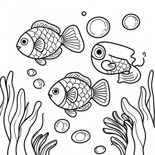 Kolorowe Ryby Plywajace W Oceanie Kolorowanka 123868-58073