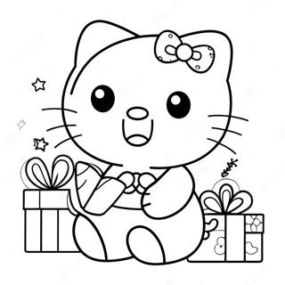 Urocza Kolorowanka Z Hello Kitty Z Prezentami Swiatecznymi 124125 58379