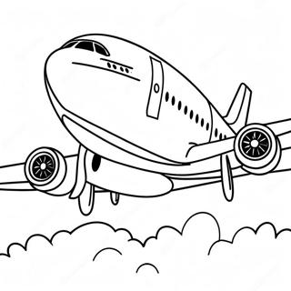 Kolorowanka Z Rysunkowym Samolotem 747 124177 58418