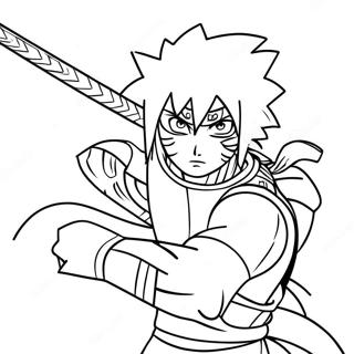 Kolorowanka Sasuke Uchiha W Bitwie Kolorowanki