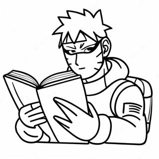 Kakashi Hatake Czytajacy Ksiazke Kolorowanka 124357 58553