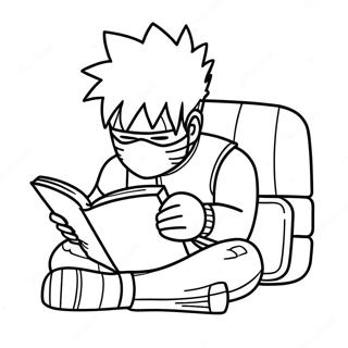 Kakashi Hatake Czytajacy Ksiazke Kolorowanka 124357 58554