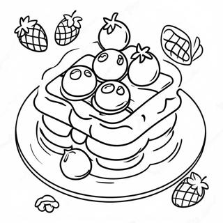 Kolorowanka Pyszne Gofry Z Owocami 124384-58580