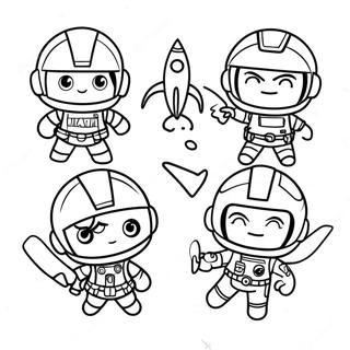 Kolorowanka Czlonkowie Zespolu Mini Force 124485 58649