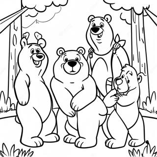 Kolorowanka Brat Niedzwiedz I Przyjaciele 124693 58817