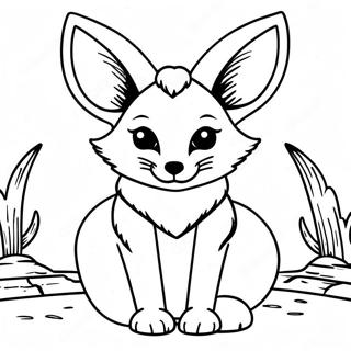 Lis Fennec Kolorowanki