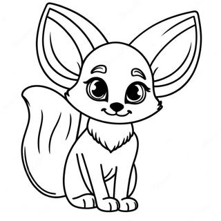 Zabawny Lis Fennec Z Wielkimi Uszami Kolorowanka 125025 59069