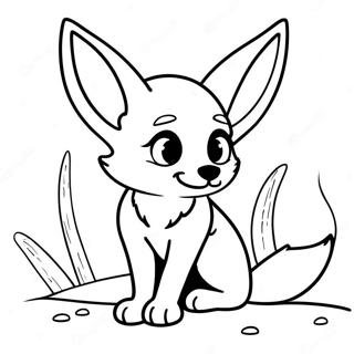 Zabawny Lis Fennec Z Wielkimi Uszami Kolorowanka 125025 59072