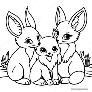 Rodzina Lisow Fennec Kolorowanka 125026-59076