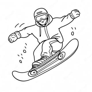 Fajny Snowboardzista W Akcji Kolorowanka 125308-59286