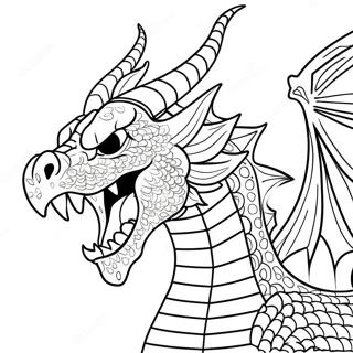 Zly Ogniowy Smok Z Plomieniami Kolorowanka 125542-59479