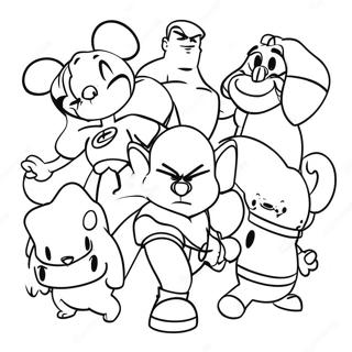 Kolorowanka Klasycznych Bohaterow Z Bajek Z Lat 90 Tych 125698 59598