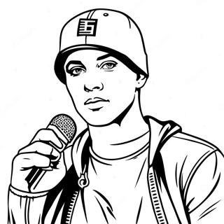 Kolorowanka Eminem Z Mikrofonem 125799-59672