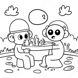 Psychedeliczna Scena Z Friday Night Funkin Kolorowanka 125902-59752