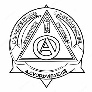 Kolorowanka Z Logo Anonimowych Alkoholikow 125978-59804